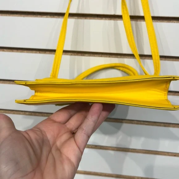 Bright Yellow faux-leather bag - Picture 5 of 9